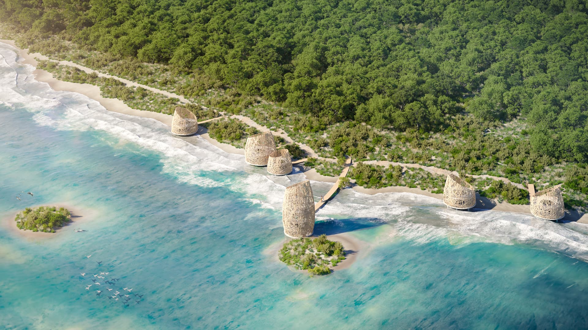 Coastal Resort - shoreline pavilions